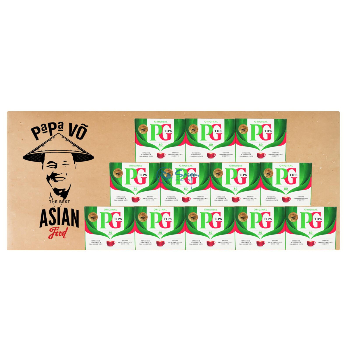 PG Tips 80 Teebeutel Schwarztee 12x232g