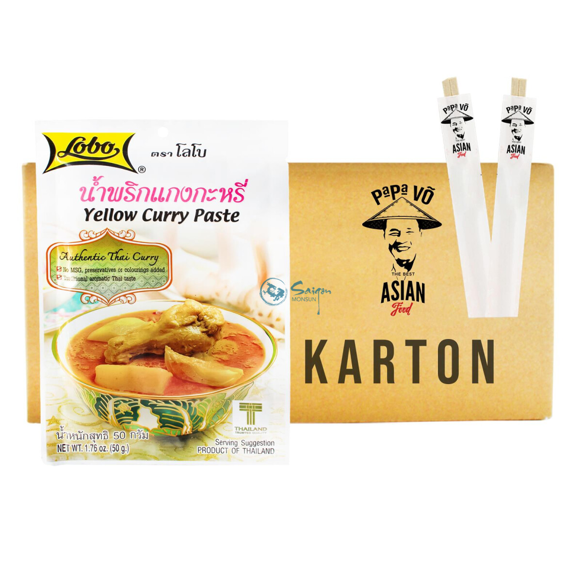 Lobo Thailändische Gelbe Currypaste 24x50g