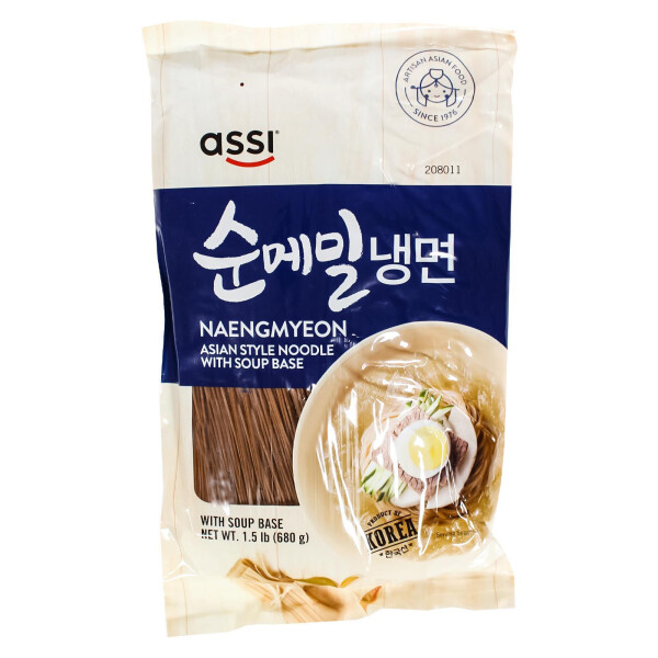 Assi Brand Koreanisches Nudelgericht Naengmyeon mit Gewürz 680g (hellblau)