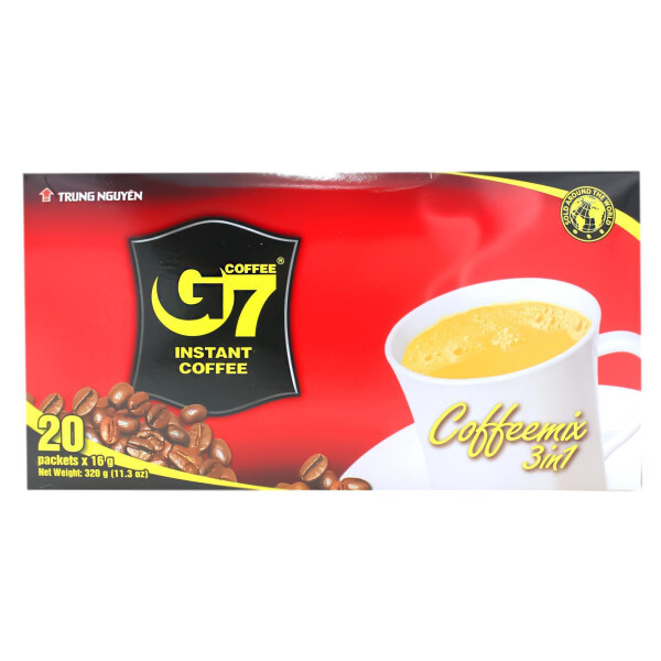 10er Pack (10x320g) Trung Nguyen G7 3in1 Löslicher Bohnenkaffee mit Milchpulver und Zucker (Papa Vo®)