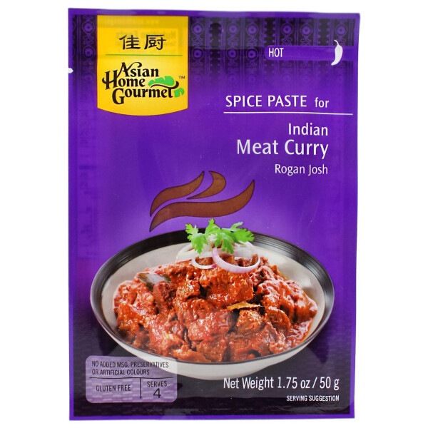 6x50g Asian Home Gourmet Gewürzpaste Meat Curry Rogan Josh