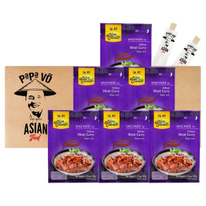 6x50g Asian Home Gourmet Gewürzpaste Meat Curry...