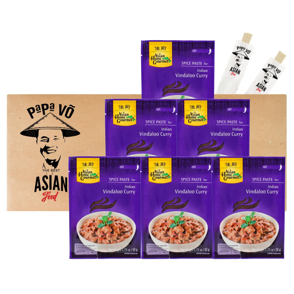 Asian Home Gourmet Gewürzpaste Vindaloo Curry 6x50g