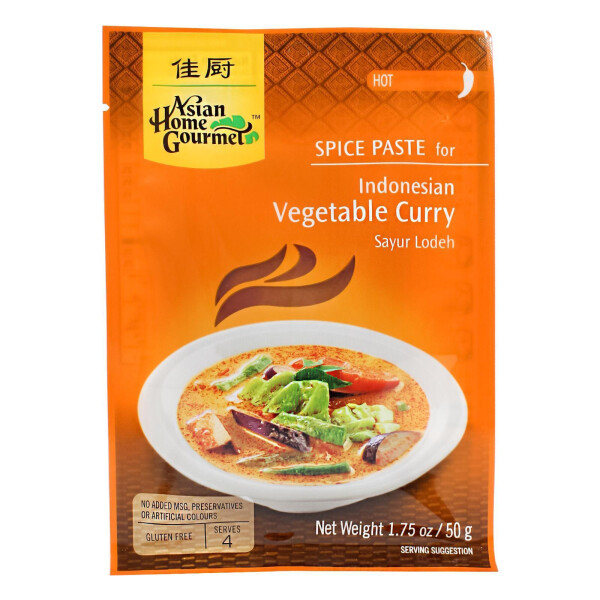 Asian Home Gourmet Würzpaste für INDOnesisches Gemüse Curry 6x50g