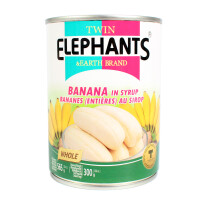 Twin Elephant Baby Bananen stark gezuckert für Asia Dessert 565g/ATG300g