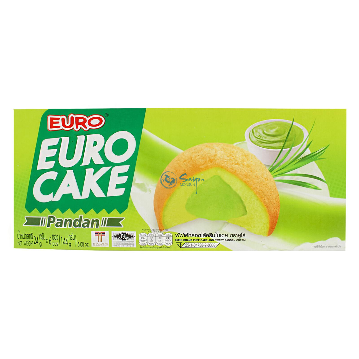 Euro Cake Pandan Custard Kuchen 144g