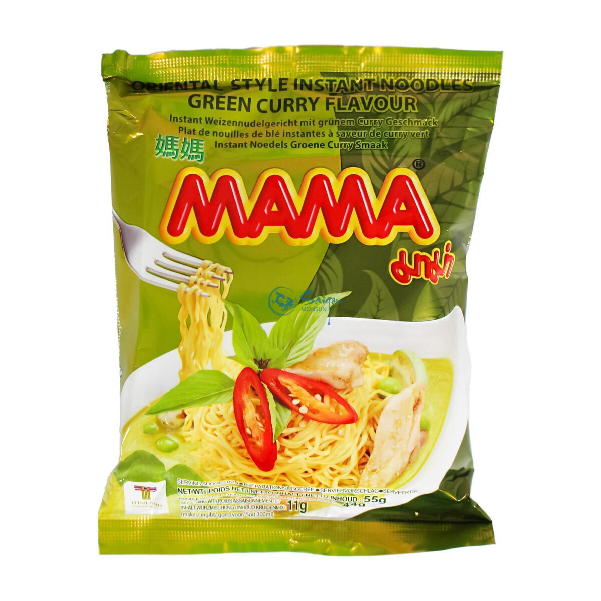 Mama Instantnudeln Grüner Curry 55g