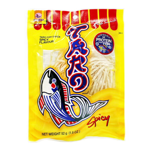Taro Fish Snack Spicy Flavour 52g (gelb)