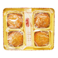 Sunwinwah Mooncake Rote Datteln Paste mit Ei 740g (4x185g) (Ngay Do+Trung)
