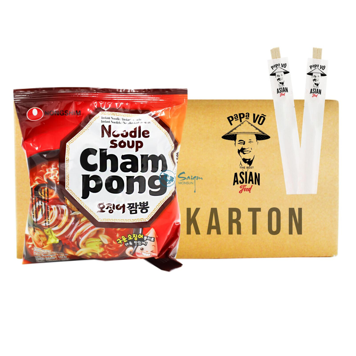 Nong Shim Champong Instant Nudeln scharf 20x124g