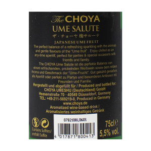 Choya Original Sparkling Ume Schaumwein 75cl